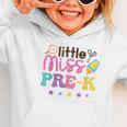 Little Miss Pre-K Preschool First Day Back To School Girls Graphic Toddler Hoodie