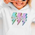 Lunch Lady Back To School Checkered First Day Of School Graphic Toddler Hoodie
