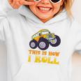 Monster Truck School Bus This Is How I Roll Back To School Graphic Toddler Hoodie