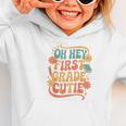 Oh Hey First Grade Cutie Back To School Graphic Toddler Hoodie