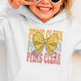 Peims Clerk Groovy Coquette Bow Cute Back To School Graphic Toddler Hoodie Peims Clerk Groovy Coquette Bow Cute Back To School Graphic Toddler Hoodie