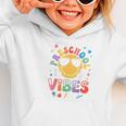 Preschool Vibes Groovy Back To School Girls Kids Graphic Toddler Hoodie Preschool Vibes Groovy Back To School Girls Kids Graphic Toddler Hoodie