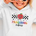 Preschool Vibes Retro Groovy Apple Back To School Graphic Toddler Hoodie