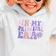 In My Principal Era Groovy School Principal Back To School Graphic Toddler Hoodie