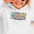 Retro Checkered School Nurse Squad Back To School Graduation Graphic Toddler Hoodie
