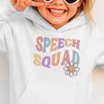 Retro Speech Squad Back To School Speech Therapist SLP Graphic Toddler Hoodie