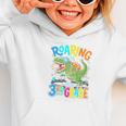 Roaring Into 3rd Grade Back To School Dinosaurus T-Rex Premium Tri-Blend Graphic Toddler Hoodie