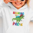 Roaring Into Pre-K Preschool Dinosaur Back To School Graphic Toddler Hoodie