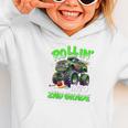 Rollin' Into 2nd Grade Monster Truck Back To School Boys Graphic Toddler Hoodie Rollin' Into 2nd Grade Monster Truck Back To School Boys Graphic Toddler Hoodie