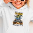 Rollin Crush Dinosaur Monster Truck Back To School 1st Grade Graphic Toddler Hoodie Rollin Crush Dinosaur Monster Truck Back To School 1st Grade Graphic Toddler Hoodie