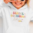 School Custodian Rocks Shirt Back To School Groovy Graphic Toddler Hoodie School Custodian Rocks Shirt Back To School Groovy Graphic Toddler Hoodie