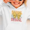 School Nurse Groovy Coquette Bow Cute Back To School Graphic Toddler Hoodie School Nurse Groovy Coquette Bow Cute Back To School Graphic Toddler Hoodie