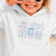 Second Grade Student Back To School Pastel Floral Bow Graphic Toddler Hoodie Second Grade Student Back To School Pastel Floral Bow Graphic Toddler Hoodie