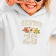 Senior Class Of 2026 Hibiscus Floral Girls Back To School Graphic Toddler Hoodie