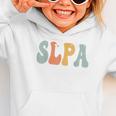 SLPA Groovy Women Appreciation Day Hello Back To School Graphic Toddler Hoodie SLPA Groovy Women Appreciation Day Hello Back To School Graphic Toddler Hoodie