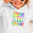 Straight Into 4th Grade Fourth Grade Back To School Graphic Toddler Hoodie Straight Into 4th Grade Fourth Grade Back To School Graphic Toddler Hoodie