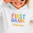 Watch Out First Grade Here I Come 1St Grade Back To School Graphic Toddler Hoodie