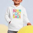 Groovy Custodian Bruh We Back To School Janitor Retro Graphic Toddler Hoodie