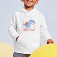 Happy First Day Of CollegeRex Dinosaur Back To School Graphic Toddler Hoodie Happy First Day Of CollegeRex Dinosaur Back To School Graphic Toddler Hoodie