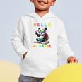 Hello First Grade Panda Lover Back To School Kids Boys Girls Graphic Toddler Hoodie Hello First Grade Panda Lover Back To School Kids Boys Girls Graphic Toddler Hoodie