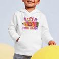 Hello Third Grade Back To School Pencil Tie Dye 3rd Grade Performance Graphic Toddler Hoodie
