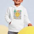 Peace Love Kindergarten Smile Face Hippie Back To School Graphic Toddler Hoodie Peace Love Kindergarten Smile Face Hippie Back To School Graphic Toddler Hoodie