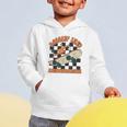 Rolling Into Kindergarten Retro Groovy Back To School Kids Graphic Toddler Hoodie Rolling Into Kindergarten Retro Groovy Back To School Kids Graphic Toddler Hoodie