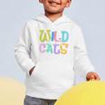 Wildcats School Spirit Groovy Back To School Girls Graphic Toddler Hoodie