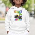 Back To School Boy Dinosaur I'm Ready To Crush First Grade Graphic Toddler Hoodie
