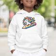 Back To School Unicorn Riding A Pencil Graphic Toddler Hoodie