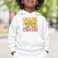 Coach Team Groovy Coquette Bow Cute Back To School Graphic Toddler Hoodie