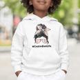 Custodian Life Messy Bun Hair Glasses Leopard Back To School Graphic Toddler Hoodie