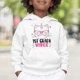 Cute 1st Grade Vibes Cat Kitten Lover Back To School Girls Graphic Toddler Hoodie