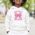 First Day Of Preschool Coquette Bow Back To School Girls Graphic Toddler Hoodie First Day Of Preschool Coquette Bow Back To School Girls Graphic Toddler Hoodie