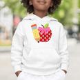 Girls Back To School Apple Toddler First Day Of Preschool Graphic Toddler Hoodie