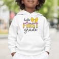 Hello First Grade For Girls Boys Cute Back To School Pencil Graphic Toddler Hoodie Hello First Grade For Girls Boys Cute Back To School Pencil Graphic Toddler Hoodie