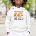 Retro 1st Grade Daisy Colorful Back To School First Grade Graphic Toddler Hoodie Retro 1st Grade Daisy Colorful Back To School First Grade Graphic Toddler Hoodie