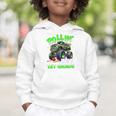 Rollin' Into 1st Grade Monster Truck Back To School Boys Graphic Toddler Hoodie Rollin' Into 1st Grade Monster Truck Back To School Boys Graphic Toddler Hoodie