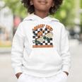 Rolling Into Kindergarten Retro Groovy Back To School Kids Graphic Toddler Hoodie Rolling Into Kindergarten Retro Groovy Back To School Kids Graphic Toddler Hoodie