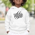Tigers Cheer Back To School Cheerleading Team Spirit Graphic Toddler Hoodie Tigers Cheer Back To School Cheerleading Team Spirit Graphic Toddler Hoodie