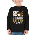 2nd Grade Batter Up Baseball First Day Back To School Graphic Toddler Long Sleeve Tee