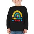 2nd Grade Vibes Back To School Rainbow Second Grade Graphic Toddler Long Sleeve Tee 2nd Grade Vibes Back To School Rainbow Second Grade Graphic Toddler Long Sleeve Tee