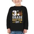 3rd Grade Batter Up Baseball First Day Back To School Graphic Toddler Long Sleeve Tee 3rd Grade Batter Up Baseball First Day Back To School Graphic Toddler Long Sleeve Tee