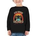 4th Grade Unlocked Level Up Gamer Back To School Fourth Graphic Toddler Long Sleeve Tee