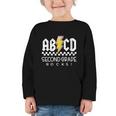 ABCD Second Grade Rocks First Day Of School Back To School Graphic Toddler Long Sleeve Tee