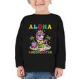 Aloha Kindergarten Unicorn Hawaii Back To School Kids Girl Graphic Toddler Long Sleeve Tee Aloha Kindergarten Unicorn Hawaii Back To School Kids Girl Graphic Toddler Long Sleeve Tee