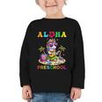 Aloha Preschool Unicorn Hawaii Back To School Kids Girl Graphic Toddler Long Sleeve Tee Aloha Preschool Unicorn Hawaii Back To School Kids Girl Graphic Toddler Long Sleeve Tee