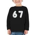 Back To School 67 Notebook Number For Class Year Graphic Toddler Long Sleeve Tee Back To School 67 Notebook Number For Class Year Graphic Toddler Long Sleeve Tee