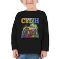 Back To School Boy Dinosaur I'm Ready To Crush Kindergarten Graphic Toddler Long Sleeve Tee
