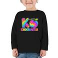 Back To School F Is For Kindergarten Rainbow Apple Kid Graphic Toddler Long Sleeve Tee